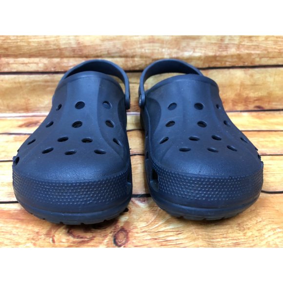 Crocs Baya Logo Clogs Blue Slip On Shoes Waterproof Sandals Mens 11 (G6O) - Picture 8 of 10